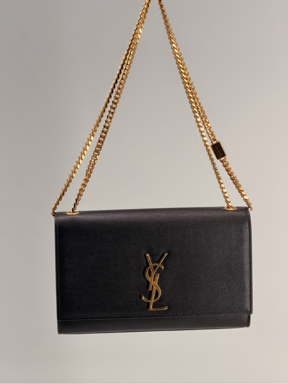 Saint Laurent Kate Medium in Grain De Poudre Embossed Leather Shoulder Bag